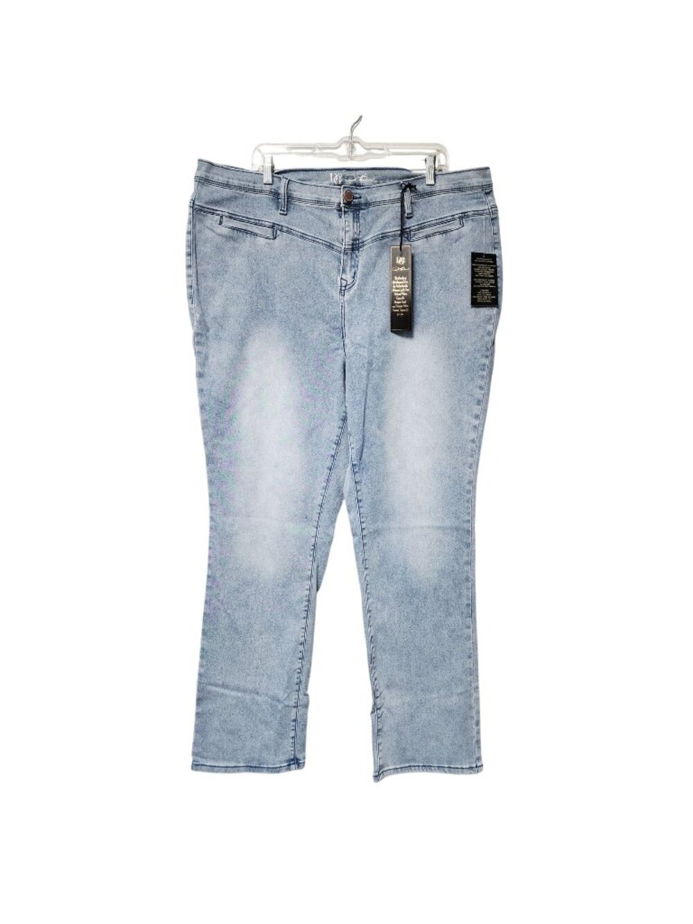 DG2 Diane Gilman Womens Plus Size Light Wash Denim Jeans Size 22W